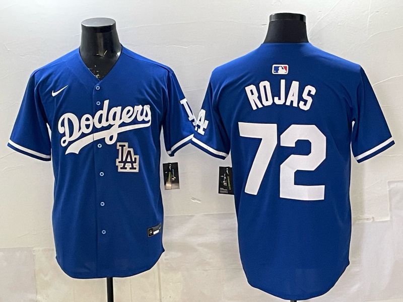 Men 2025 Los Angeles Dodgers #72 Rojas Blue Game Nike MLB Jersey style 0011